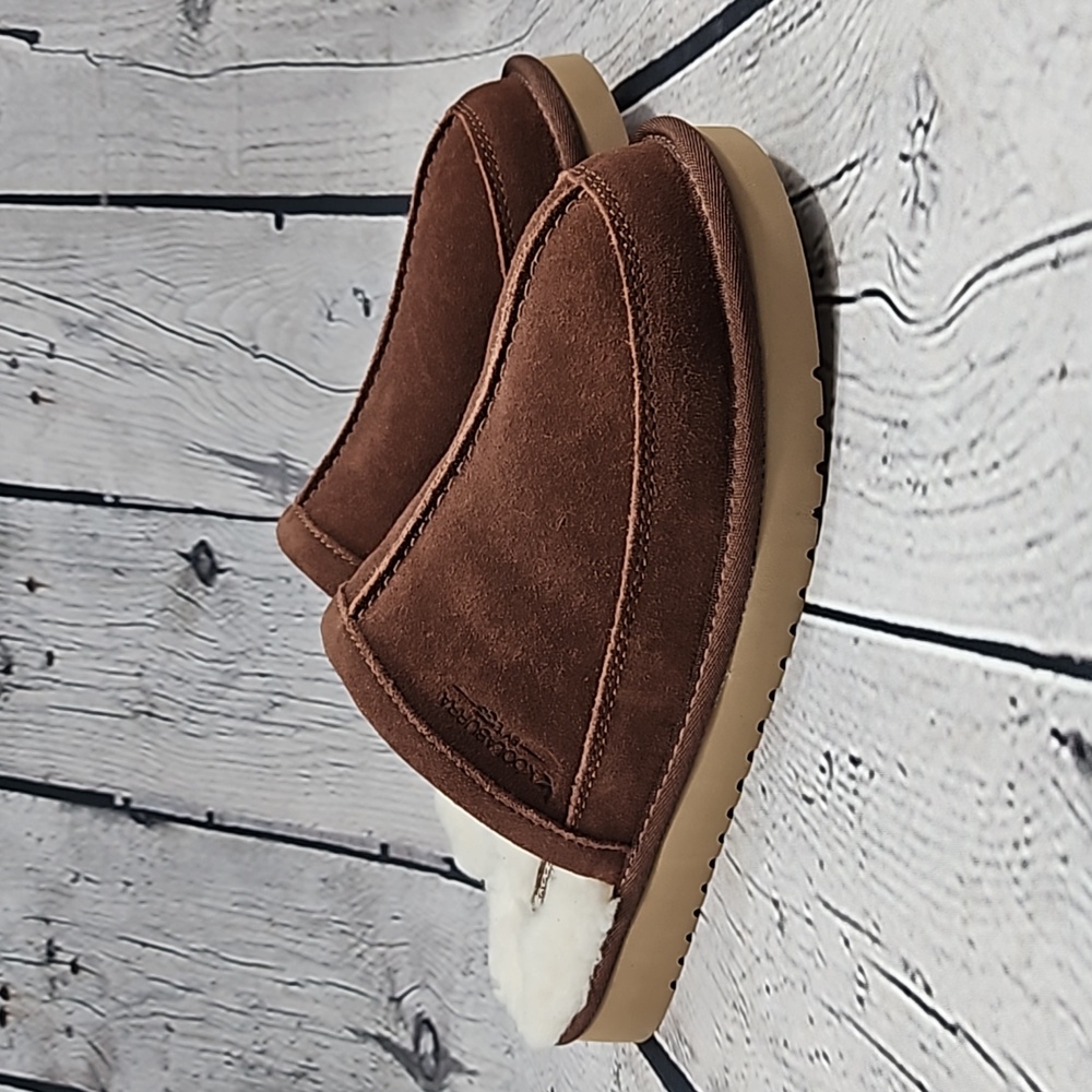 Koolaburra by UGG Bordon Men's Scuff Brown Suede/Faux Fur Sippers Size 10  NWOT